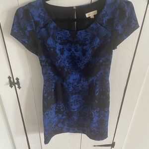 Urban Outfitters Blue and Black Floral Dress